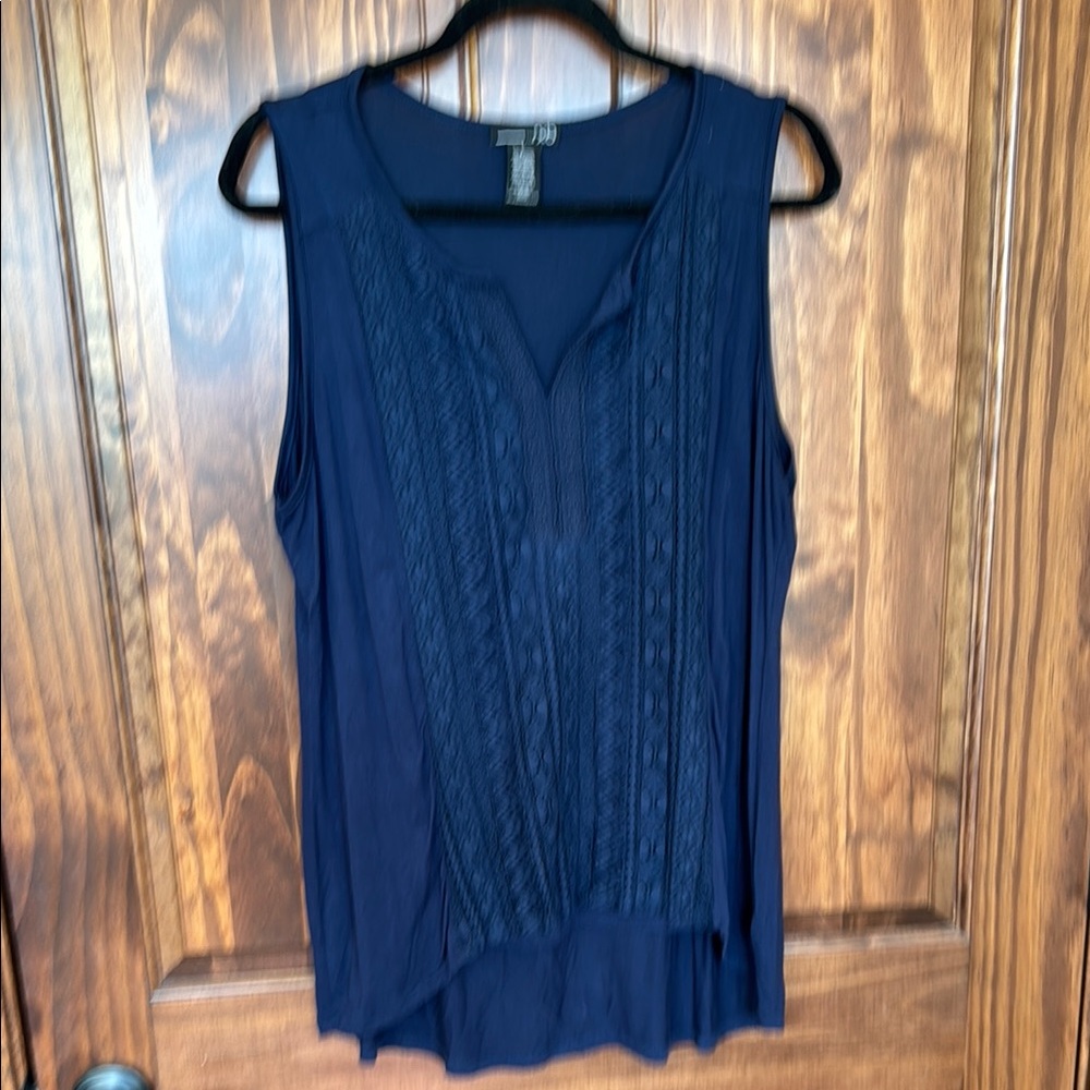 Navy Sleeveless Top